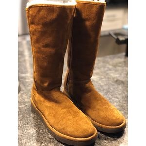 Ugg Classic tall wool line boots (chestnut)